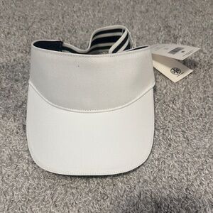 NWT Tory Burch White and Navy Striped Visor